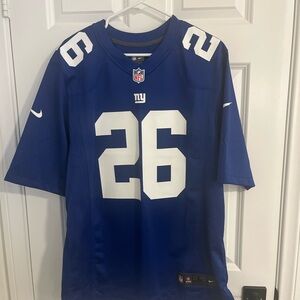 Barkley Giants Blue On Field NFL Jersey